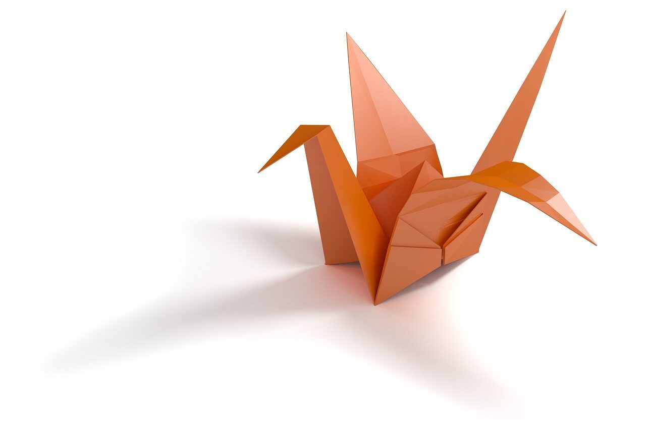 origami, paper folding, bird, crane, hobby, nature, art